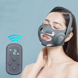 Face Care Devices Portable Face-Lifting Instrument Electric Face Mask Massager Micro Current EMS Mask Bandage Face Care V Facials Home Machine 231113