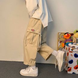 Men s Pants Cargo Streetwear Fashion Harem Loose Casual Wide leg Trousers brand 230414