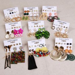 Dangle Earrings Mixed 12 Sets/lot Fashion Stud Sets For Women Designs Geometric Tassel Simulated Pearl Wholesale