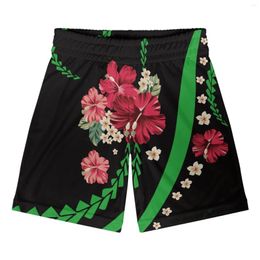 Men's Shorts Polynesian Tribal Samoan Totem Tattoo Samoa Prints Basic Men Fitness Beach Pants Basketball Training Street Trend