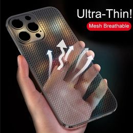 Luxury cases Heat Dissipation Breathable Cooling Case For iPhone 14 12 Mini 11 13 Pro Max X XS XR 7 8 6 6S Plus SE Liquid Silicone