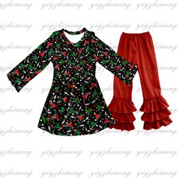 Clothing Sets Christmas Children's Clothing Wholesale Baby Long Sleeve Set Children's Bell Bottoms Pantsuit 231113