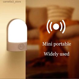 Night Lights LED Wireless Motion Sensor Night Light Mini Smart Night Light Wall Lamp Kitchen Cabinet Bedroom Wardrobe Lighting Light Q231114