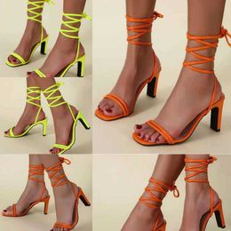 Nxy Sandals Summer Sandals Women Pumps Fashion Sexy Peep Toe Lace Up Ankle Strap Party High Heels Female Ytmtloy Sadalias Femininas 230322