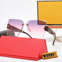 2023 Latest Fashion Men Sunglasses Sunshade Glasses Leopard Head Composite Metal Rimless Optical Frame Classic Rectangle Square Gold Luxury glass