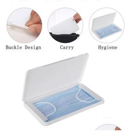 Storage Boxes Bins Dustproof Mask Case Portable Disposable Face Masks Container Safe Pollution Box Organizer Lx2746 Drop Delivery Dhxdy