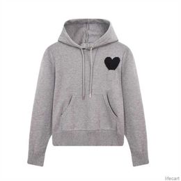 Designer Amisweater Hoodie AM I Paris Hooded Pullover Hip Hop Casual Hoody Coeur Heart Love Knit Sweatshirt Men Women Winter Fashion Amiparis AMIs DA2H