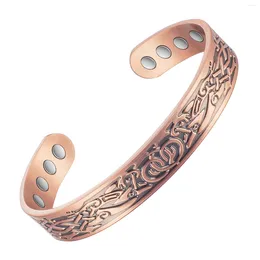 Bangle Wollet 99.9% Pure Copper Magnetic Bracelet Magnetics With 8 Adjustable Size Can Be Worn By Men And Women