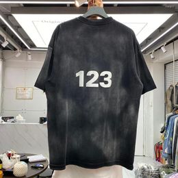 Men's T Shirts Tie Dye RRR123 Shirt Men Women High-Quality T-shirt Washed RRR 123 Heavy Fabric Tops Tee