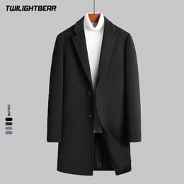 Men's Jackets 2023 Wool Coats Winter Thicken Cottonpadded Overcoat Business Causal Men Cloting Woollen Greatcoat T3F5903 231113