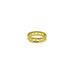 Designer Brand TFFs same classic light luxury t element square hollowed out ring Female Minority design versatile personality With logo