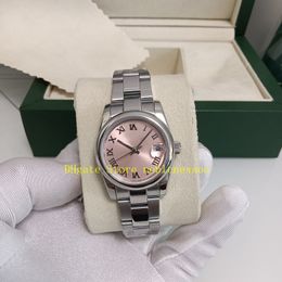 9 Style Real Photo With Box Women Watch Ladies 31mm 178240 Pink Dial Smooth Bezel Champagne Diamond 178273 Steel Bracelet Yellow Gold Women's Automatic Watches