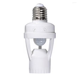 Led Lamp E27 Base Holder Screw Light Bulb Control Switch Sensor Adapter Pir Infrared Socket Moti P2h7