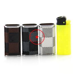 Smoking Colourful PU Leather Metal Replaceable ED1 Mini Lighter Casing Case Shell Protection Sleeve Portable Sheath Dry Herb Tobacco Cigarette Holder