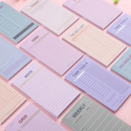 Simple Memo Pads Daily Weekly Planner To Do List Time Management Schedule Organiser Cheque Korean Stationery Office Supplies