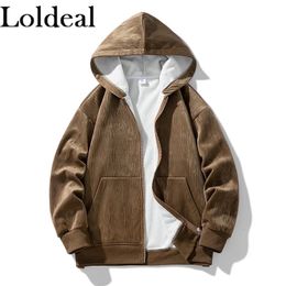 Men's Hoodies Sweatshirts Mens Full Zip Up Sweatshirt Fleece Sherpa Lined Hoodie for Men Warm Jacket 231113