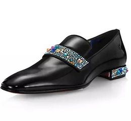 Top Oxford Shoes For designer Mens Black Formal Shoes Luxurys G Brand Men Patent Leather Shoes heel with crystal Wedding Party Dress Shoe size 39-46