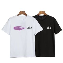 Mens T-Shirts Limited Letter Graffiti Short Sleeve T-shirt Round Neck Fashion T-shirt Clothing spray Letter Loose Spring Summer Fashion T-shirt 23