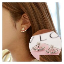 Stud Top Quality Daisy Flower Earrings For Women 925 Pure Sier Jewellery Fashion Simple Cherry Blossoms Dhs Drop Delivery Dhgarden Dhcx5