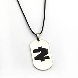 Pendant Necklaces 2 Necklace Silver Dog Tag Fashion Rope Chain Women Men Charm Gifts Game JewelryPendant