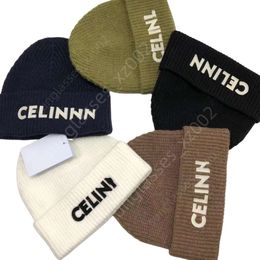 Celiene CEL Beanie Top Quality Hat Luxury Designer Autumn And Winter New Wool Hat Letter Knitted Hat Casual Main Hat Fashion Brand Men's And Women's Warm Headgear Cap