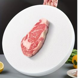1pc, Food Grade PE Plastic Round Cutting Board - Double Sided Chopping Board for Kitchen Gadgets and Accessories