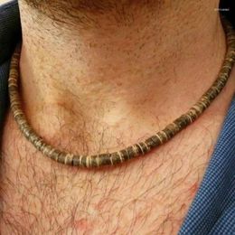 Choker Summer Surfing Fashion Wood Beaded Necklace Natural Turquoise Bead Coconut Shell Boha Beach Man Jewelry