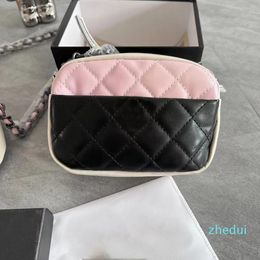 2023-Camera Bag Designer Shoulder Bag Women Luxury Crossbody Bag Small Purse Pu Leather Pocket Fashion pink black Two-tone Purses Factory Wholesales