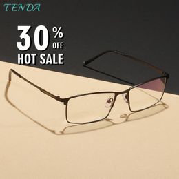 Sunglasses Frames TendaGlasses Metal Full Rim Glasses Men Rectangle Prescription Eyeglass For Optical Lenses Myopia and Presbyopia 231113