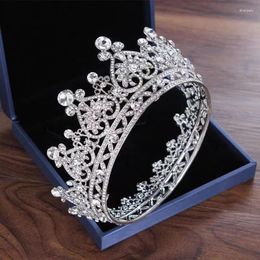 Hair Clips Stylish Rhinestone Heart-shaped Crown Bridal Tiara For Women Alloy Geometric Ornament Multi-color Accessories