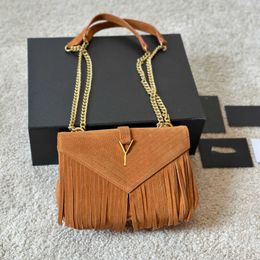 Loulou designer ysllbag Chain Suede crossbody Fringe bag handbag Ladies suede Nubuck bag womens Fashion all-match classic Solid color shoulder bags