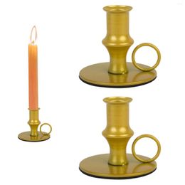 Candle Holders 2pcs/4pcs Home Decor Table Centerpiece Holder Wedding Kitchen Iron For Pillar Taper Candlestick With Handle Farmhouse