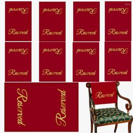 Party Decoration 10pcs Thickened Reserved Chair Signs Digital Printing Double-sided Cloths For Wedding Meeting Event(28 X 56cm)