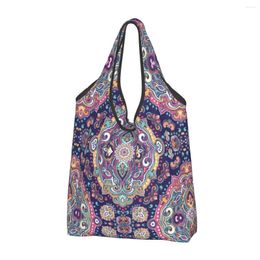 Shopping Bags Boho Style Women's Casual Shoulder Bag Large Capacity Tote Portable Storage Foldable Handbags