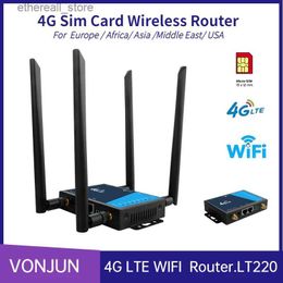 Routers LT220 4G Industrial CPE Router Outdoor LTE Sim Card Portable Mobile Hotspot 300Mbps External Antenna 32Users Q231114