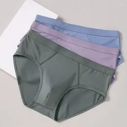 Underpants Man Underwear Briefs Solid Colour Sexy U Convex Pouch Breathable Panties Undies Mens Cotton Calzoncillos