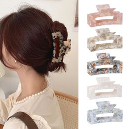 large snap hair clips Thick Long Hair For Women Girl Korean Acetate Plate Retro Tortoiseshell Ladies Hair Accessories