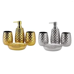 Bath Accessory Set 4x Bathroom Accessories Lotion Dispenser Tumbler Toothbrush Holder Soap For El Household Home Decor