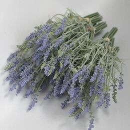 Decorative Flowers Artificial Lavender Bunch Light Purple Fake Lavenders Home Decor Wedding