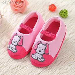 Slipper Kids Slippers Children Home Shoes Baby Shoes For Boys Girls Indoor Bedroom Warm Winter Cotton Slipper Animal Cartoon Dog PatternL231114