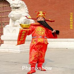 New Chinese God of Wealth Mascot costume adult size Traditional Culture Spring Day Folk Festival Apparel party Props