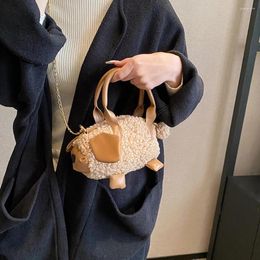 Evening Bags Cute Sheep Design Purses And Handbags Lambswool Women Shoulder Bag Animal Shaped Crossbody Funny For Mini Flap