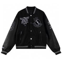 Mens Designer Jacket Fashion men black Outerwear DJ PREMIER VARSITY JACKETr Coats Men's black Jackets letter embroidery Baseball uniform