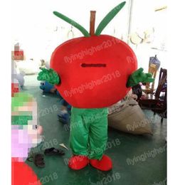 Halloween Red apple Mascot Costume Adult Size Cartoon Anime theme character Carnival Men Women Dress Christmas Fancy Performance Party Dress