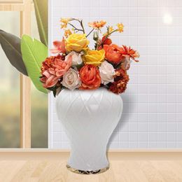 Storage Bottles Jar Vase Porcelain Flower Arrangement Creative With Lid Ceramic Ginger For El Party Drawing Room Home Decoration Entry