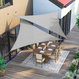 Sun Shade Sail, 16 -футовый треугольный оттенок, ультрафиолетовый навес для навеса, для внутреннего дворика, заднего двора, сада
