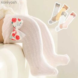 Kids Socks Children For Girls Bow Toddler Baby Knee High Long 2022 Summer Bowknot In Tube Kids Hollow OutL231114