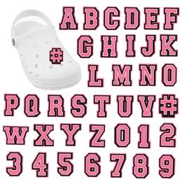 Other 137Pcs Pvcs Sandals Shoe Charms Pink 26 Letter Alphabet Math Number Buckle Clog Decoration Diy Name Wristbands Croc Jibz Drop D Oth9R