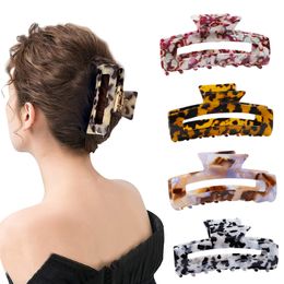 Barrette hair stick Large Hair Claw Acetate Material Mix Colour Longer Clip For Women Girl Thick Hair Newest Design Korean Style Hair Accessories