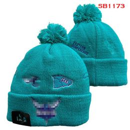 Hornets Beanie Charlotte Beanies All 32 Teams Knitted Cuffed Pom Men's Caps Baseball Hats Striped Sideline Wool Warm USA College Sport Knit hats Cap For Women a